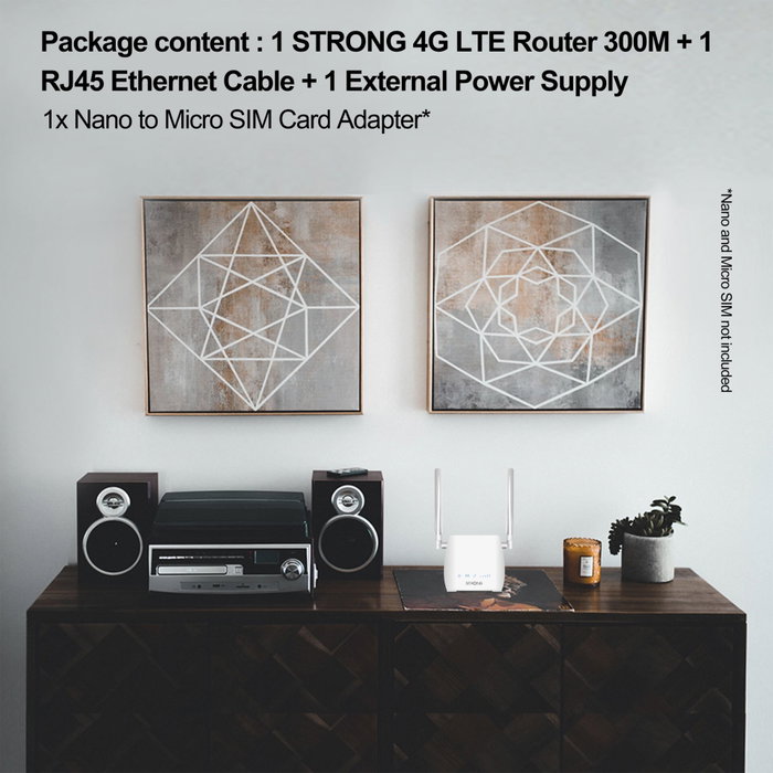 Strong 4G LTE Mini Router Wi-Fi 300 Blanco