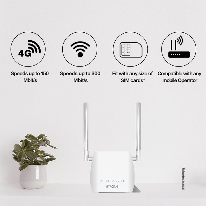 Strong 4G LTE Mini Router Wi-Fi 300 Blanco