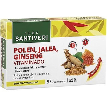 SANTIVERI POLEN+JALEA+GINSENG 30 comprimidos SANTIVERI POLEN+JALEA+GINSENG 30 comprimidos