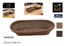 Inde Cesta Pan Rectangular PP 32.5 x 13.5 x 8 cm (18 Unidades)