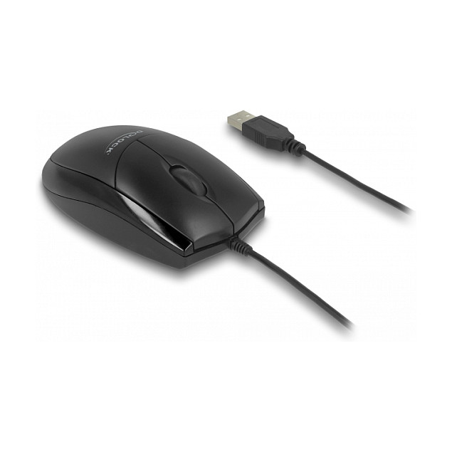 DeLOCK Ratón Óptico de Escritorio USB Silencioso Negro DeLOCK Ratón Óptico de Escritorio USB Silencioso Negro