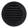 Edm Rejilla ventilación empotrable ø80mm ABS gris antracita con mosquitera