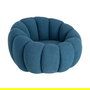 Sillón Azul Tejido-Madera 92 X 89 X 61 cm