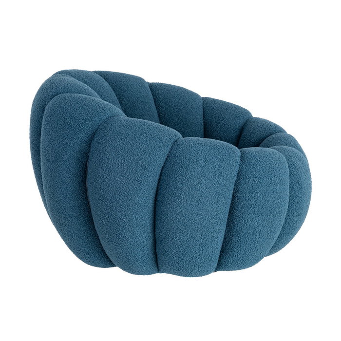 Sillón Azul Tejido-Madera 92 X 89 X 61 cm