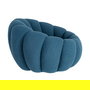 Sillón Azul Tejido-Madera 92 X 89 X 61 cm