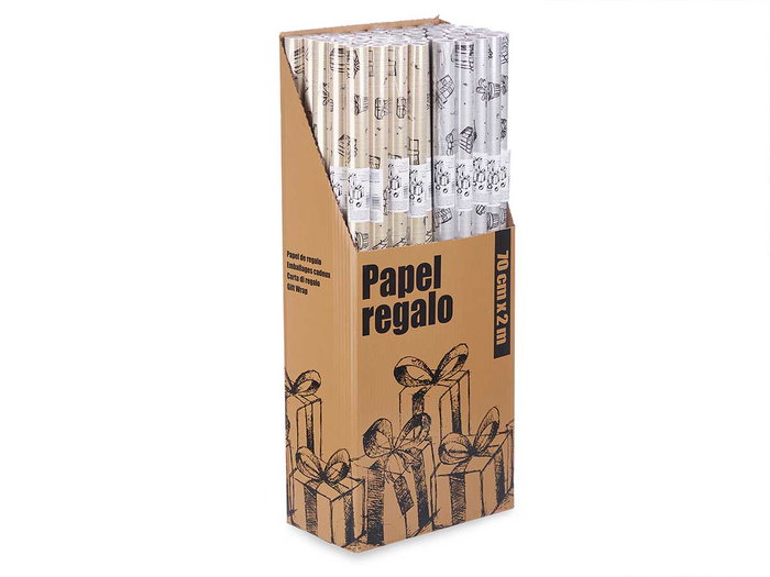 ARTE REGAL Rollo Papel Regalo 70x200 cm Diseños Surtidos (Set de 50)