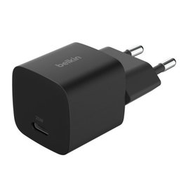 Belkin WCA012KQBK Cargador de Pared USB-C PD de 25W con PPS, Negro