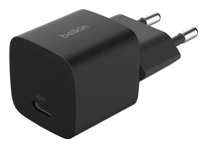 Belkin Cargador de Pared USB-C 25W con PD 3.1 y PPS, Negro Belkin Cargador de Pared USB-C 25W con PD 3.1 y PPS, Negro