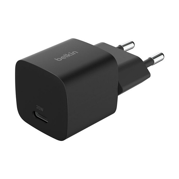 Belkin Cargador de Pared USB-C 25W con PD 3.1 y PPS, Negro Belkin Cargador de Pared USB-C 25W con PD 3.1 y PPS, Negro