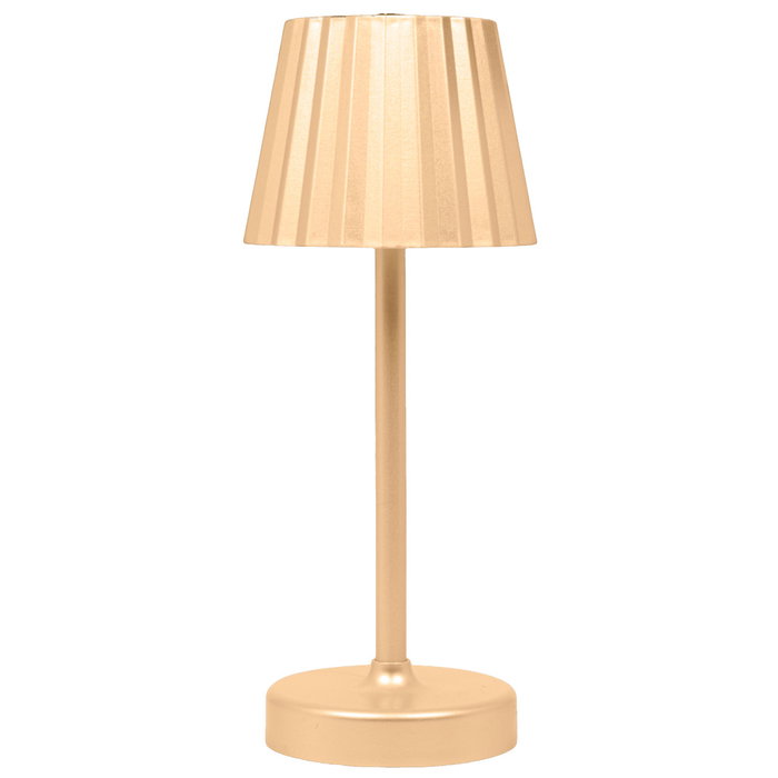 Home Deco Factory Lámpara LED Táctil 3 Intensidades, Sin Cables, Dorada, 12 LED, 10.5x26 cm