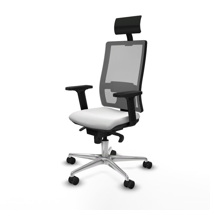 PIQUERAS Y CRESPO Silla de oficina Horna con mecanismo Sincro, Blanco y Gris PIQUERAS Y CRESPO Silla de oficina Horna con mecanismo Sincro, Blanco y Gris