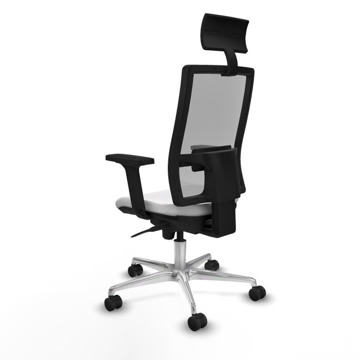 PIQUERAS Y CRESPO Silla de oficina Horna con mecanismo Sincro, Blanco y Gris PIQUERAS Y CRESPO Silla de oficina Horna con mecanismo Sincro, Blanco y Gris