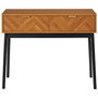 Home Deco Factory Consola con 2 Cajones Lounge 100x35x80 cm Estructura de Partículas y MDF Patas de Pino