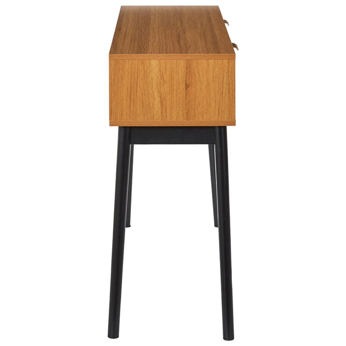 Home Deco Factory Consola con 2 Cajones Lounge 100x35x80 cm Estructura de Partículas y MDF Patas de Pino