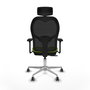 PIQUERAS Y CRESPO Silla de oficina Jorquera Sincro/Traslack Pistacho y Negro
