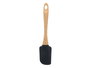 Kinvara Pala de Silicona Negra con Mango de Madera, 25 cm de Ancho x 5.2 cm de Largo, Utensilio de Cocina Respetuoso (Set de 24)