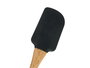 Kinvara Pala de Silicona Negra con Mango de Madera, 25 cm de Ancho x 5.2 cm de Largo, Utensilio de Cocina Respetuoso (Set de 24)