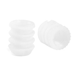 HERRAJES ALK Tuerca Nylon Blanco Coto M6 D11X13 Para Taladro 10Mm Sin Ranura En La Cabeza
