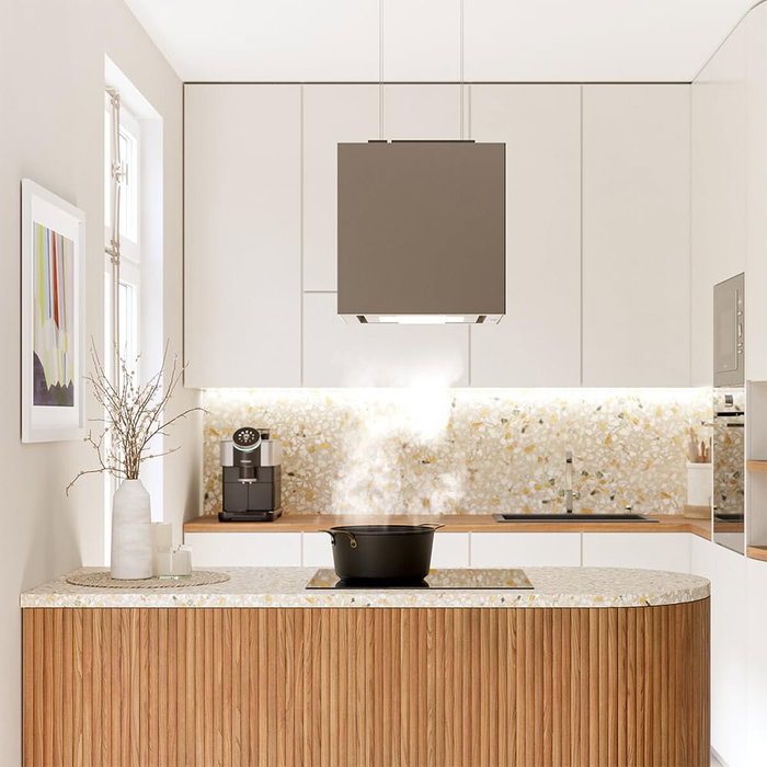 Cecotec Campana isla Bolero Flux CCT 448000 vidrio gris A++ 800m³/h táctil