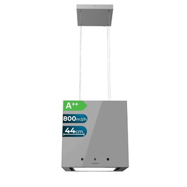 Cecotec Campana isla Bolero Flux CCT 448000 vidrio gris A++ 800m³/h táctil