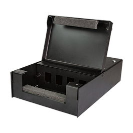LogiLink Caja de consolidación para 4 conectores keystone, metal, negro