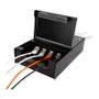 LogiLink Caja de consolidación para 4 conectores keystone, metal, negro