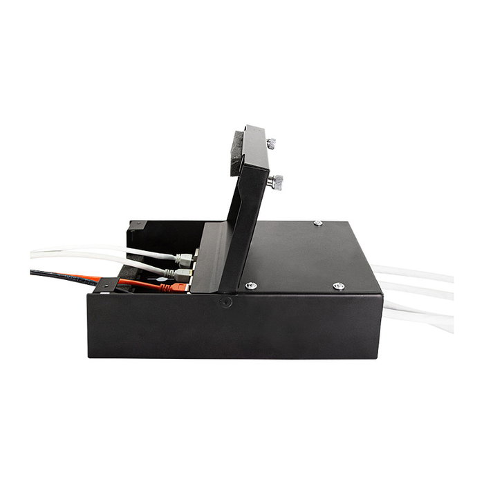 LogiLink Caja de consolidación para 4 conectores keystone, metal, negro