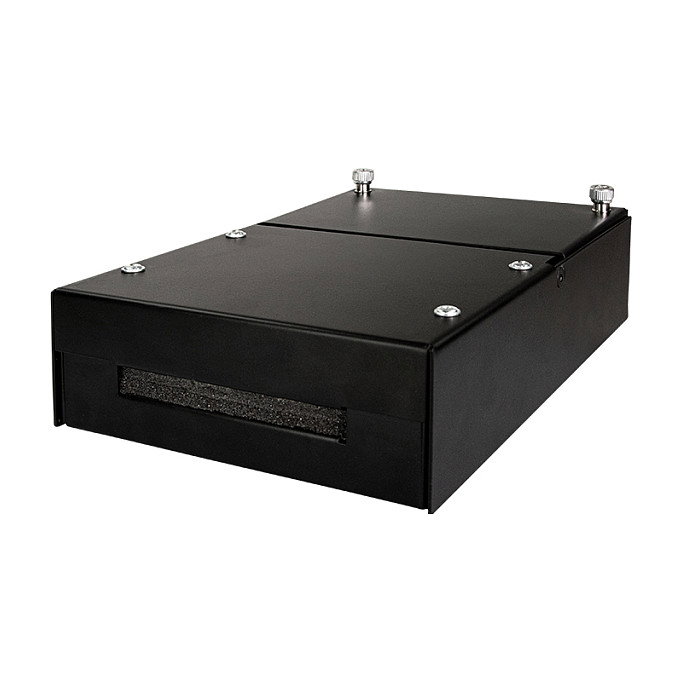 LogiLink Caja de consolidación para 4 conectores keystone, metal, negro