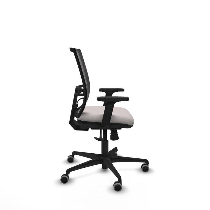 PIQUERAS Y CRESPO Silla de oficina Yunquera con mecanismo Sincro, Blanco y Negro