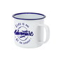Privilege Taza Esmaltada Blanca con Frases 500 ml - Ancho 10 cm, Alto 8.9 cm, Largo 13 cm (24 Unidades)
