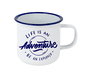 Privilege Taza Esmaltada Blanca con Frases 500 ml - Ancho 10 cm, Alto 8.9 cm, Largo 13 cm (24 Unidades)