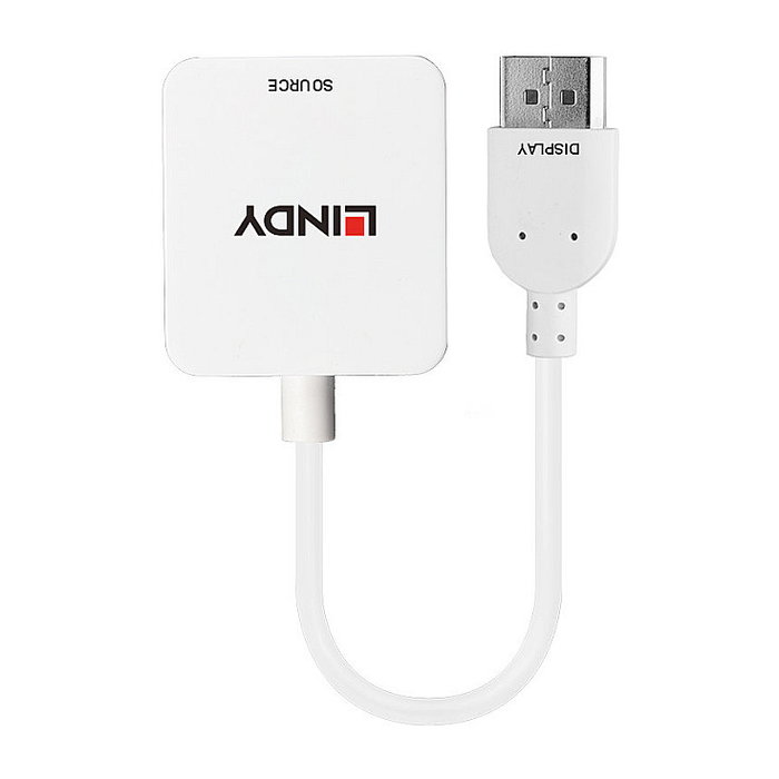 Lindy Adaptador HDMI a DisplayPort 4K 3840x2160 Blanco 38146
