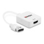 Lindy Adaptador HDMI a DisplayPort 4K 3840x2160 Blanco 38146
