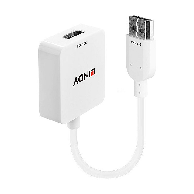 Lindy Adaptador HDMI a DisplayPort 4K 3840x2160 Blanco 38146