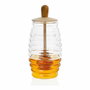 Andrea House Tarro para miel de vidrio de borosilicato y madera 300 ml