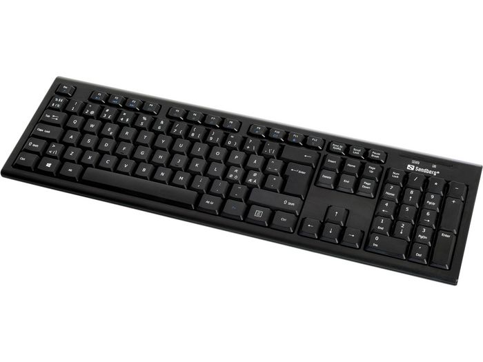 Sandberg Wireless Office DesktopSet Nor Teclado y Ratón Inalámbricos para Ordenador con Receptor USB para Mayor Libertad de Movimiento y Instalación Automática