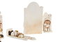 DKD Home Decor Nacimiento Navidad Tradicional Set de 5 Piezas Resina Blanco Dorado 36 x 3 x 12 cm
