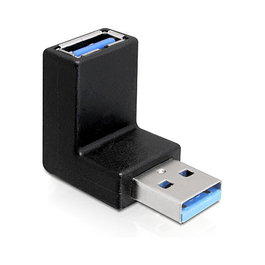 DeLOCK Adapter USB 3.0 Macho a Hembra 65339, Negro, 5 Gbit/s