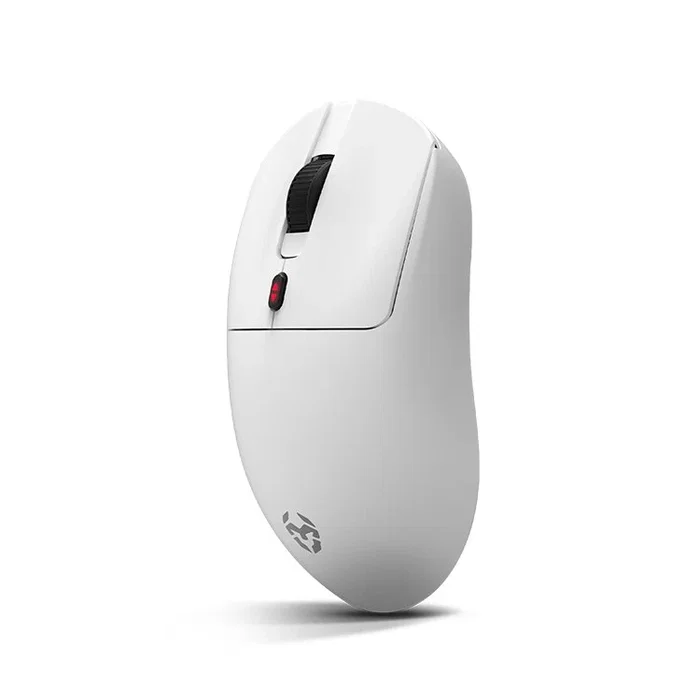 KROM Klever Ratón Gaming Inalámbrico 2.4GHz para Diestro, Ultraligero 55g, Sensor Óptico Pixart 3325 hasta 10000 DPI, 6 Botones, 1000Hz, Batería Recargable, Blanco