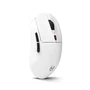 KROM Klever Ratón Gaming Inalámbrico 2.4GHz para Diestro, Ultraligero 55g, Sensor Óptico Pixart 3325 hasta 10000 DPI, 6 Botones, 1000Hz, Batería Recargable, Blanco