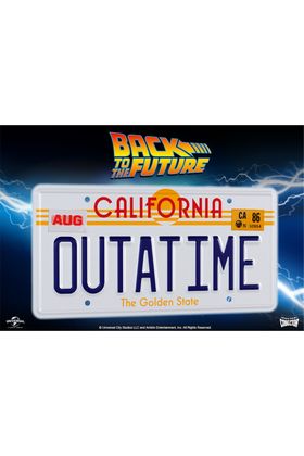 DOCTOR COLLECTOR Réplica matrícula DeLorean Outatime Regreso al Futuro