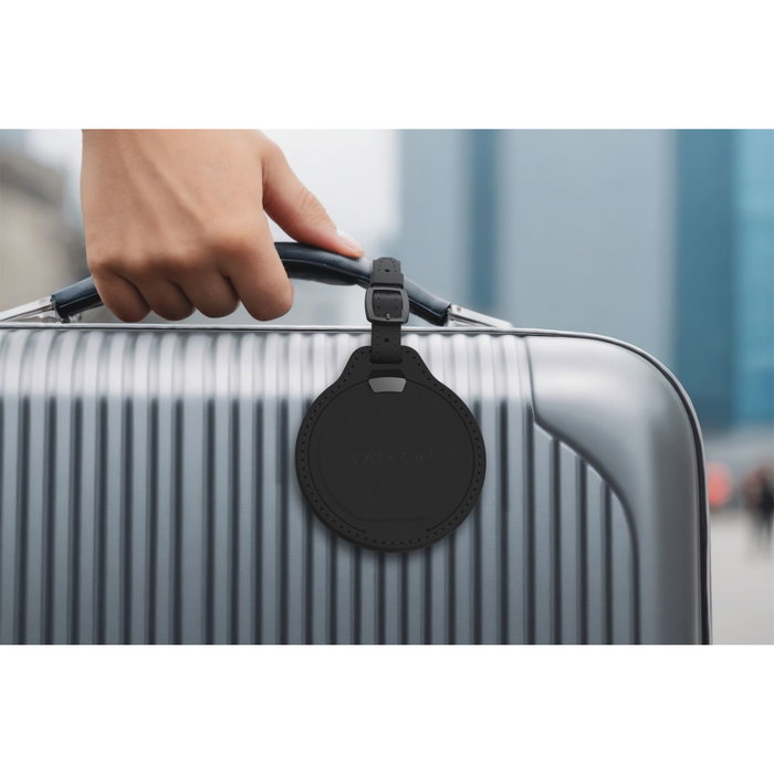 Satechi Vegan Leather FindAll™ Luggage Tag Black