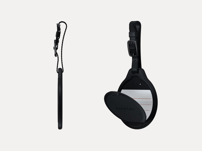 Satechi Vegan Leather FindAll™ Luggage Tag Black
