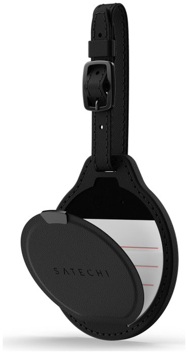 Satechi Vegan Leather FindAll™ Luggage Tag Black