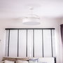 Ventilador de Techo HO-LEDFAN-30-W LED CCT 36W 1800Lm 3000-6000K Remoto Plegable Motor AC Verano-Invierno Blanco