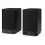 Sharp Altavoces de Estantería de 2 Vías, 60 W RMS, 2.0 Canales, Bluetooth 5.0 y Cableado (AUX/RCA), Madera, Negro