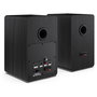 Sharp Altavoces de Estantería de 2 Vías, 60 W RMS, 2.0 Canales, Bluetooth 5.0 y Cableado (AUX/RCA), Madera, Negro