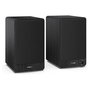 Sharp Altavoces de Estantería de 2 Vías, 60 W RMS, 2.0 Canales, Bluetooth 5.0 y Cableado (AUX/RCA), Madera, Negro