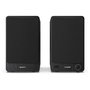 Sharp Altavoces de Estantería de 2 Vías, 60 W RMS, 2.0 Canales, Bluetooth 5.0 y Cableado (AUX/RCA), Madera, Negro