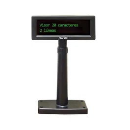 AVPOS Monitor VFD220 POS para Cliente - Pantalla Fluorescente 20x2 Caracteres (8.22") con 267 Tipos de Caracteres Internacionales, Conexión USB 2.0 y Ángulo de Visión Ajustable